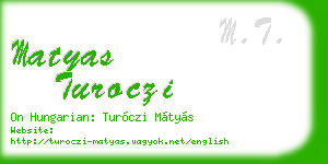 matyas turoczi business card