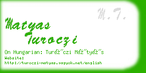 matyas turoczi business card